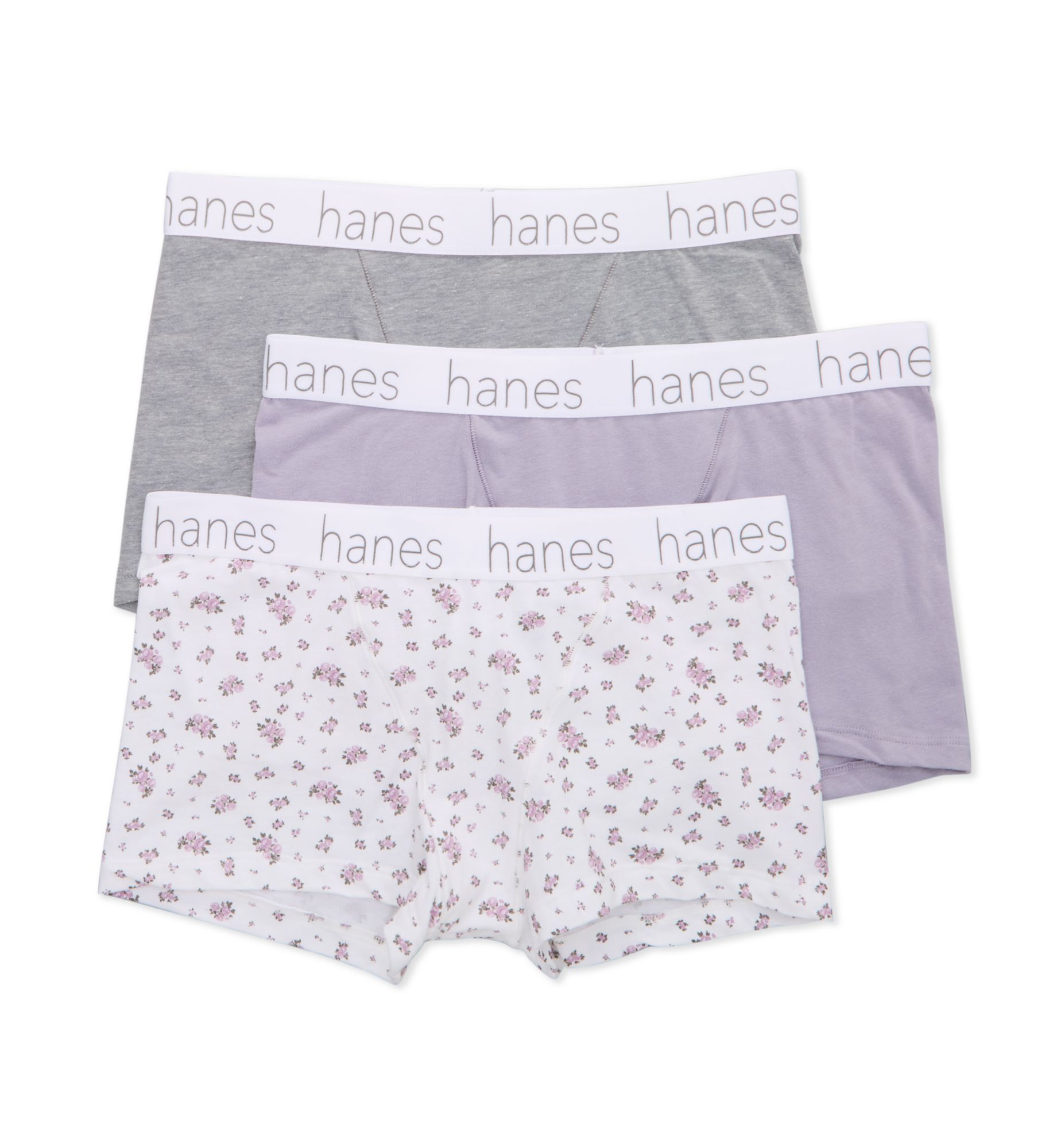 Hanes Women's Cotton Blend Boxer Brief Panty - 3 Pack in Assorted A8Dz | Size: 2X | HerRoom.com