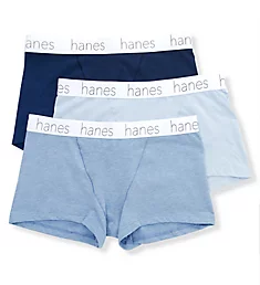 Cotton Blend Boxer Brief Panty - 3 Pack Navy/Lilac/Demin Blue S
