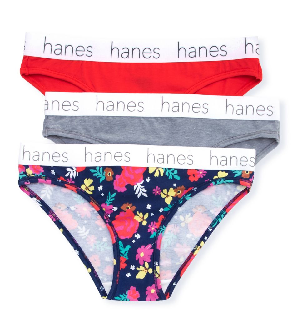 Hanes (12 Pack) 100% White Cotton Bikini Underwear Women Panties