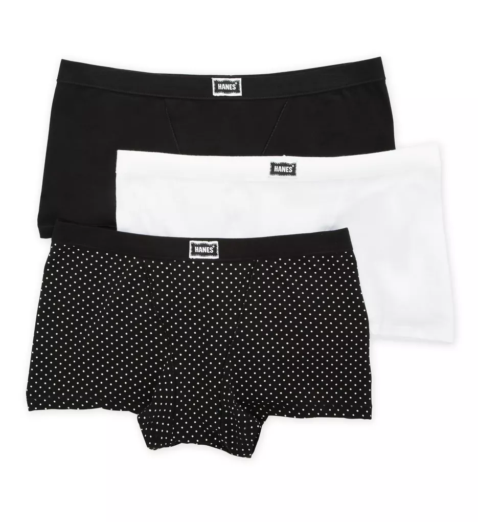 Original Stretch Vintage Boxer Brief - 3 Pack Black/White/Pin Dot S