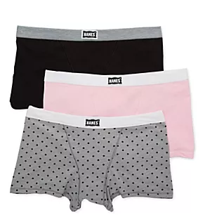 Original Stretch Vintage Boxer Brief - 3 Pack Pink/Black/Pattern S