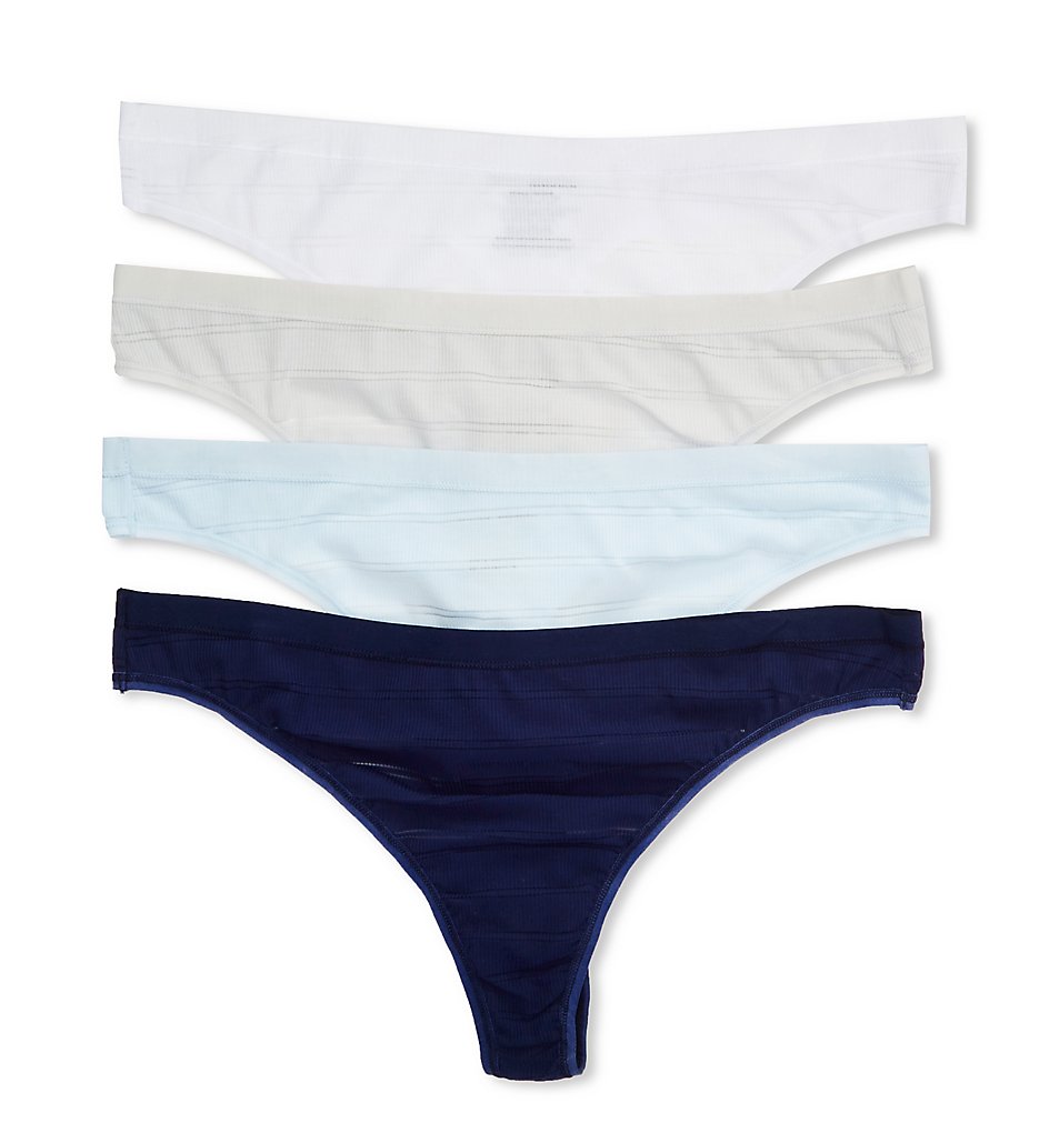 Hanes - Hanes 46CFF4 Comfort Flex Fit Thong - 4 Pack (Cantaloupe Assorted 9)