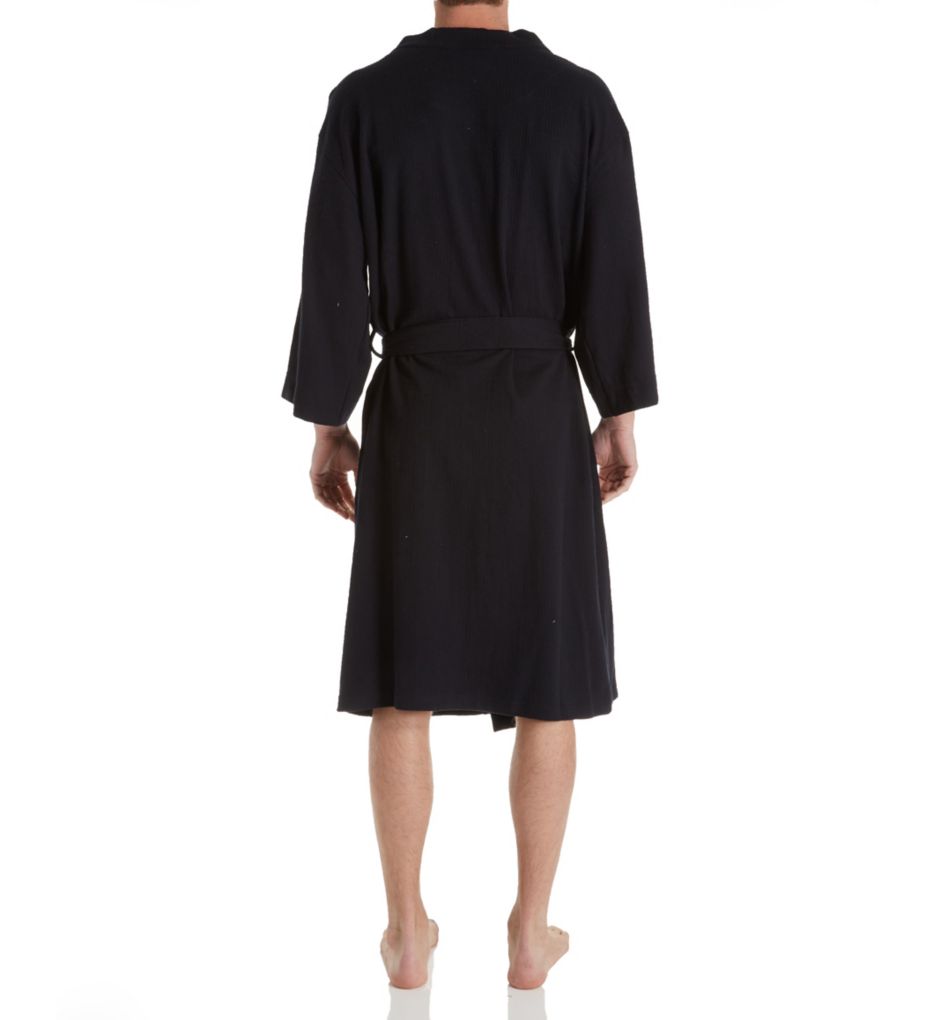 Solid Waffle Knit Spa Robe-bs