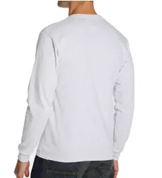 100% Cotton Long Sleeve Pocket T-Shirt ash S