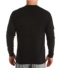 100% Cotton Long Sleeve Pocket T-Shirt BLK S