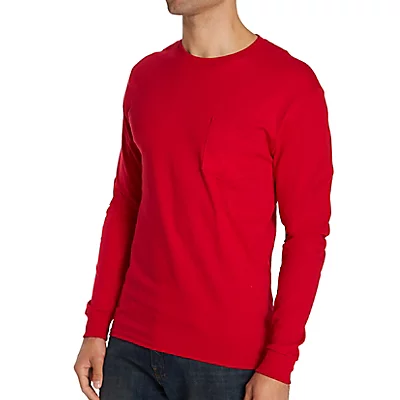 100% Cotton Long Sleeve Pocket T-Shirt