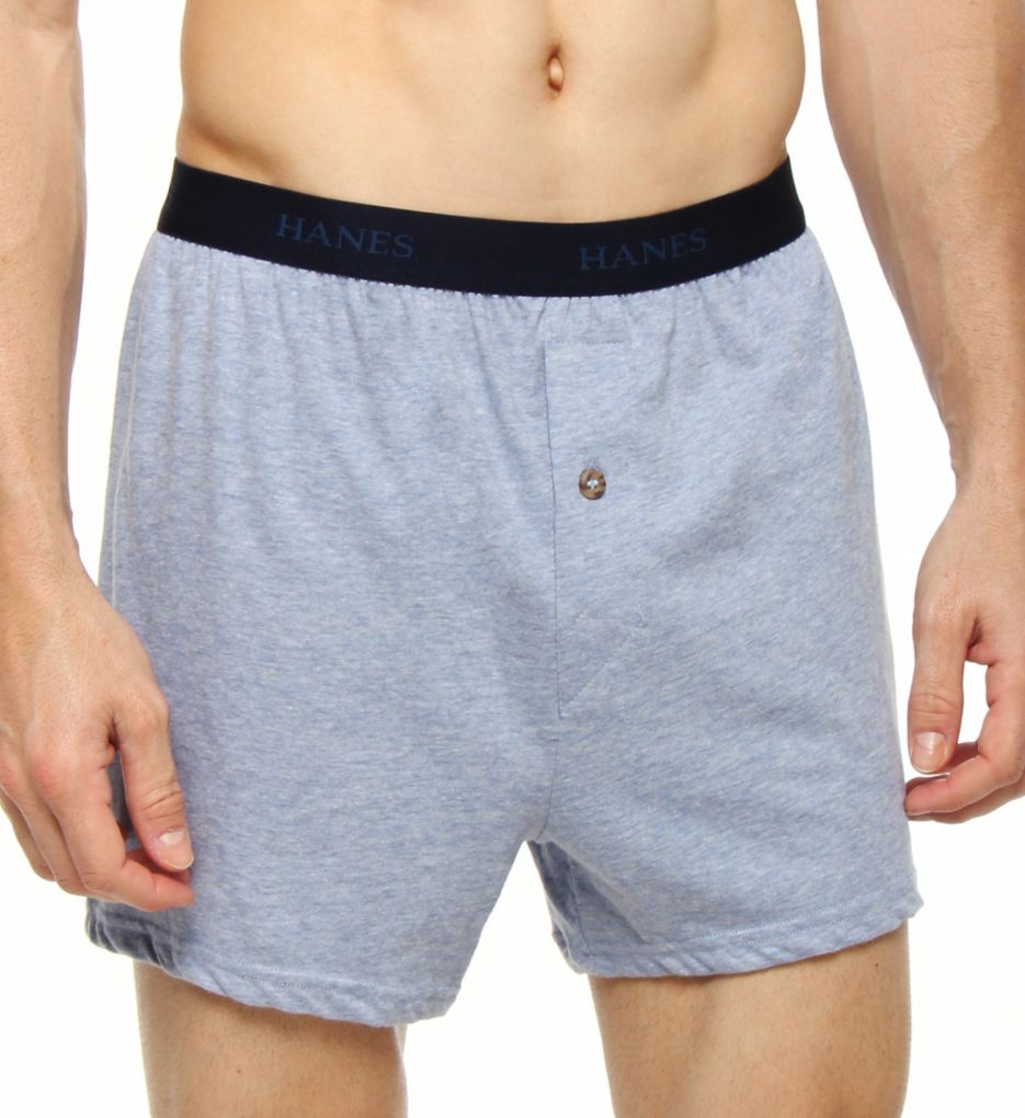 Premium Cotton Assorted Knit Boxers - 5 Pack by Hanes