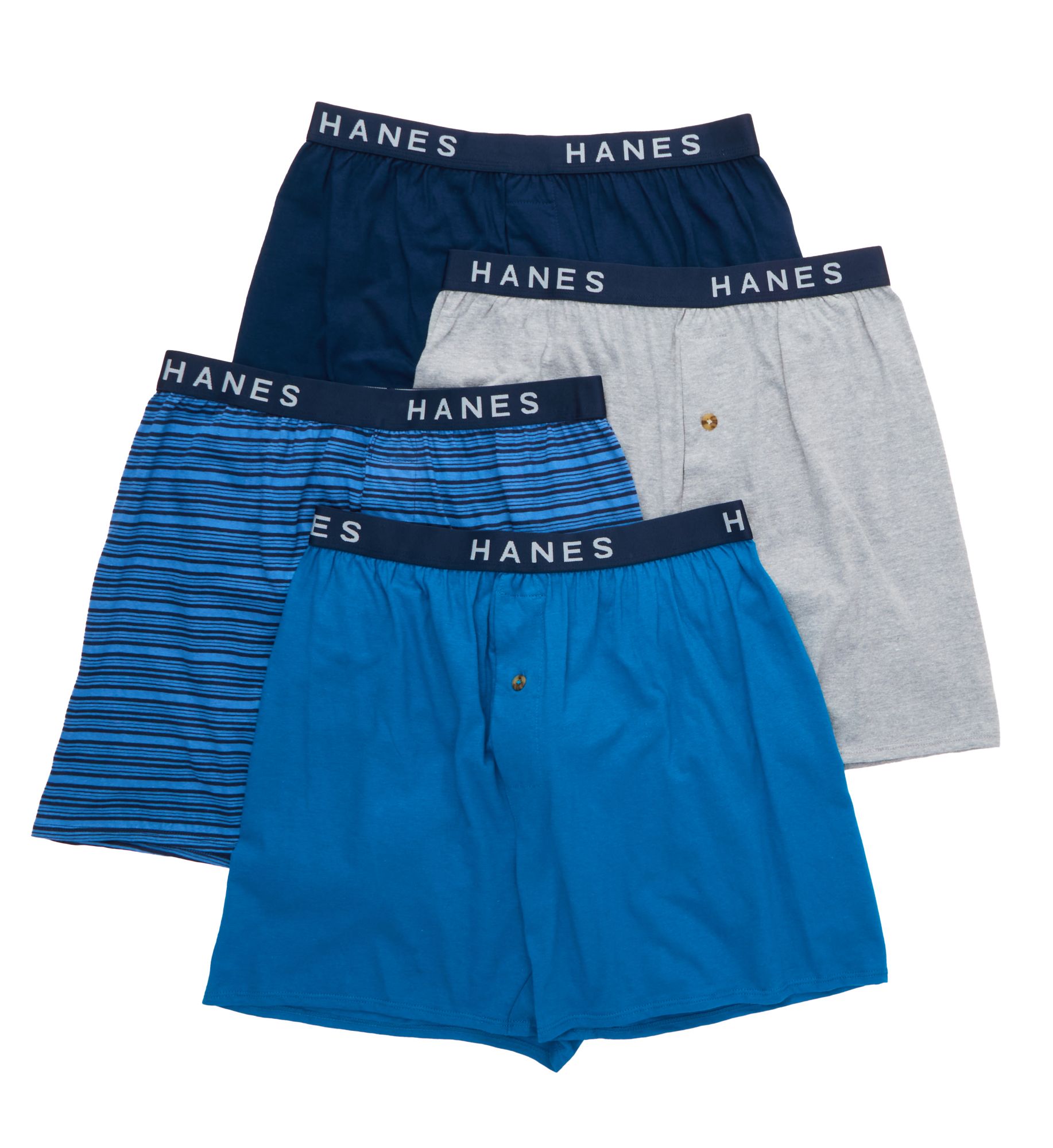 Hanes 709KB4 Ultimate Cotton Knit Boxer - 4 Pack