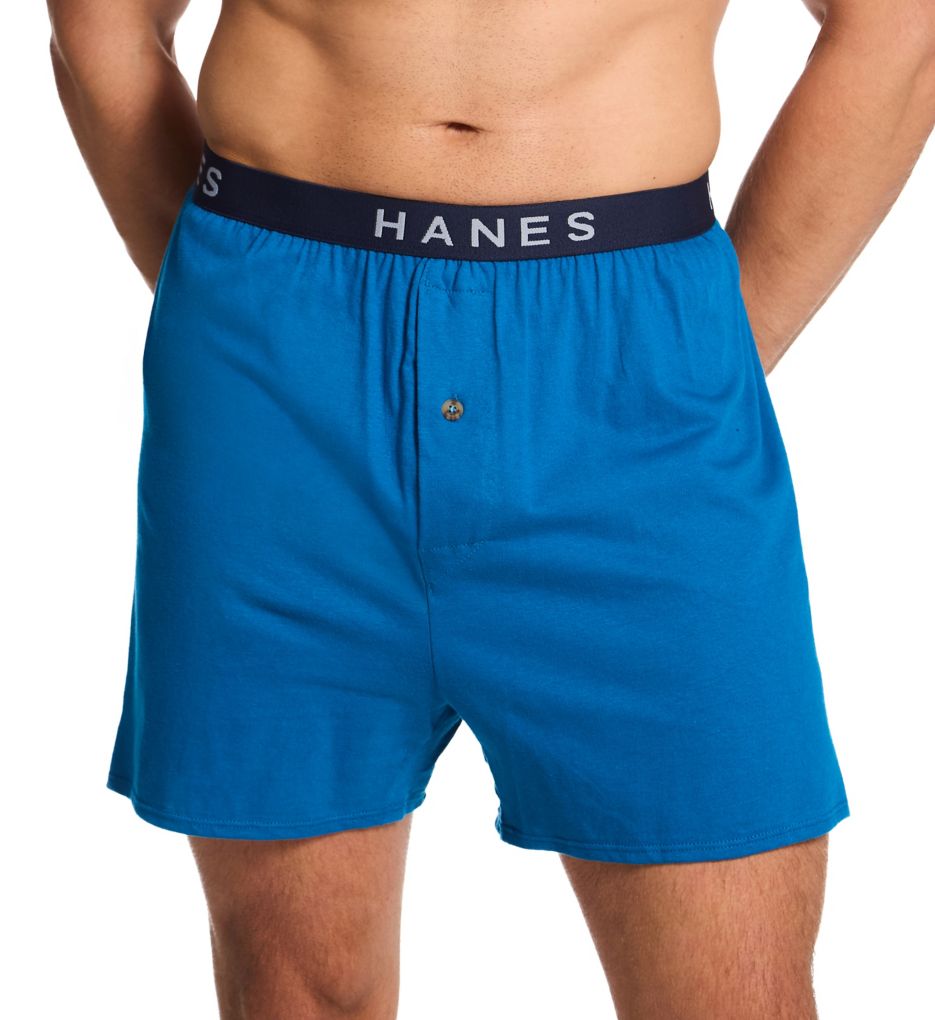 Hanes Ultimate Cotton Knit Boxer - 4 Pack 709KB4 - Image 1