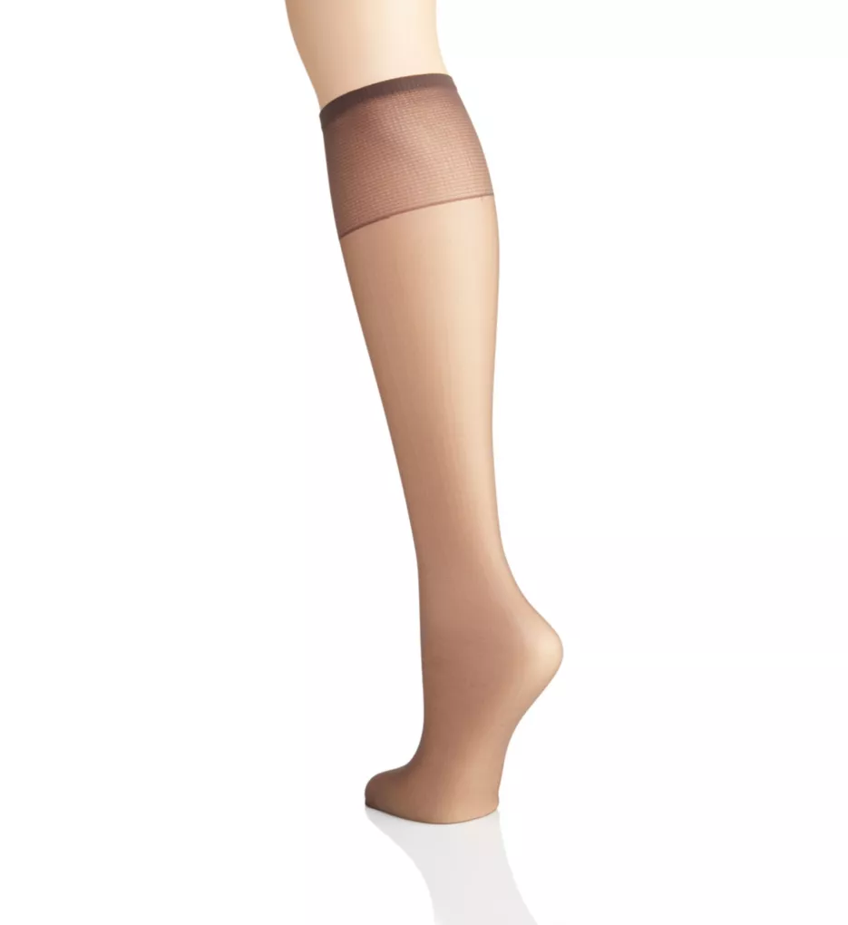 Silk Reflections Knee High Reinforced Toe - 2 Pack Little Color O/S by Hanes