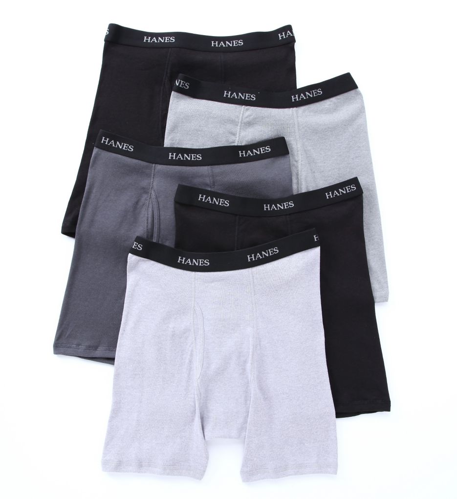 Hanes Premium Men's Big & Tall Classic Boxer Briefs 3pk - Black