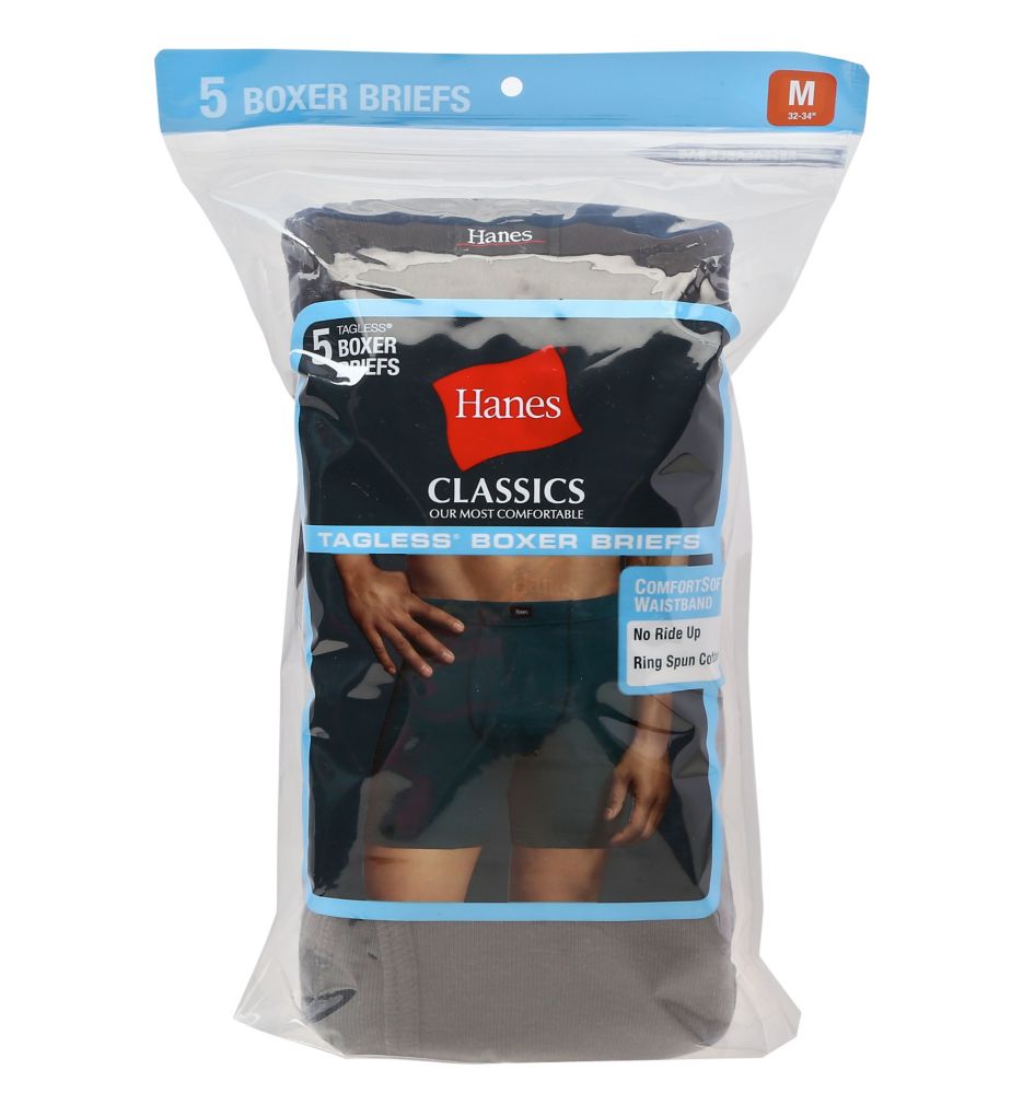 Hanes Comfortsoft Cotton Boxer Briefs - 5 Pack 769CP5 - Image 3