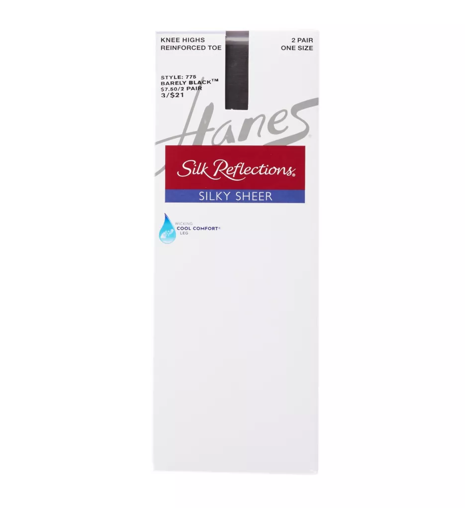 Hanes Silk Reflections Knee High Reinforced Toe - 2 Pack 775 - Image 1
