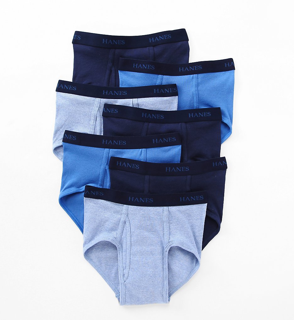 Hanes 7764L7 Premium Cotton Full-Cut Assorted Briefs - 7 Pack (Assorted)