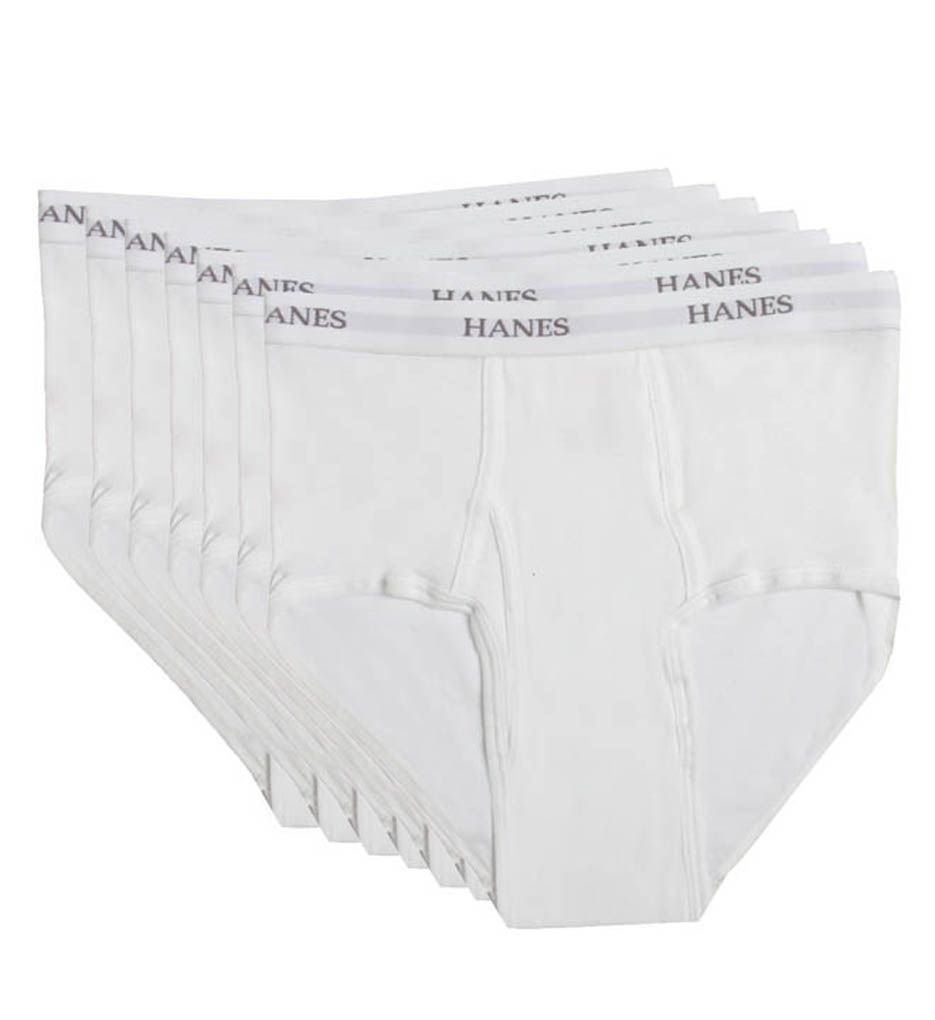 Image of Premium Cotton Full-Cut White Briefs - 7 Pack