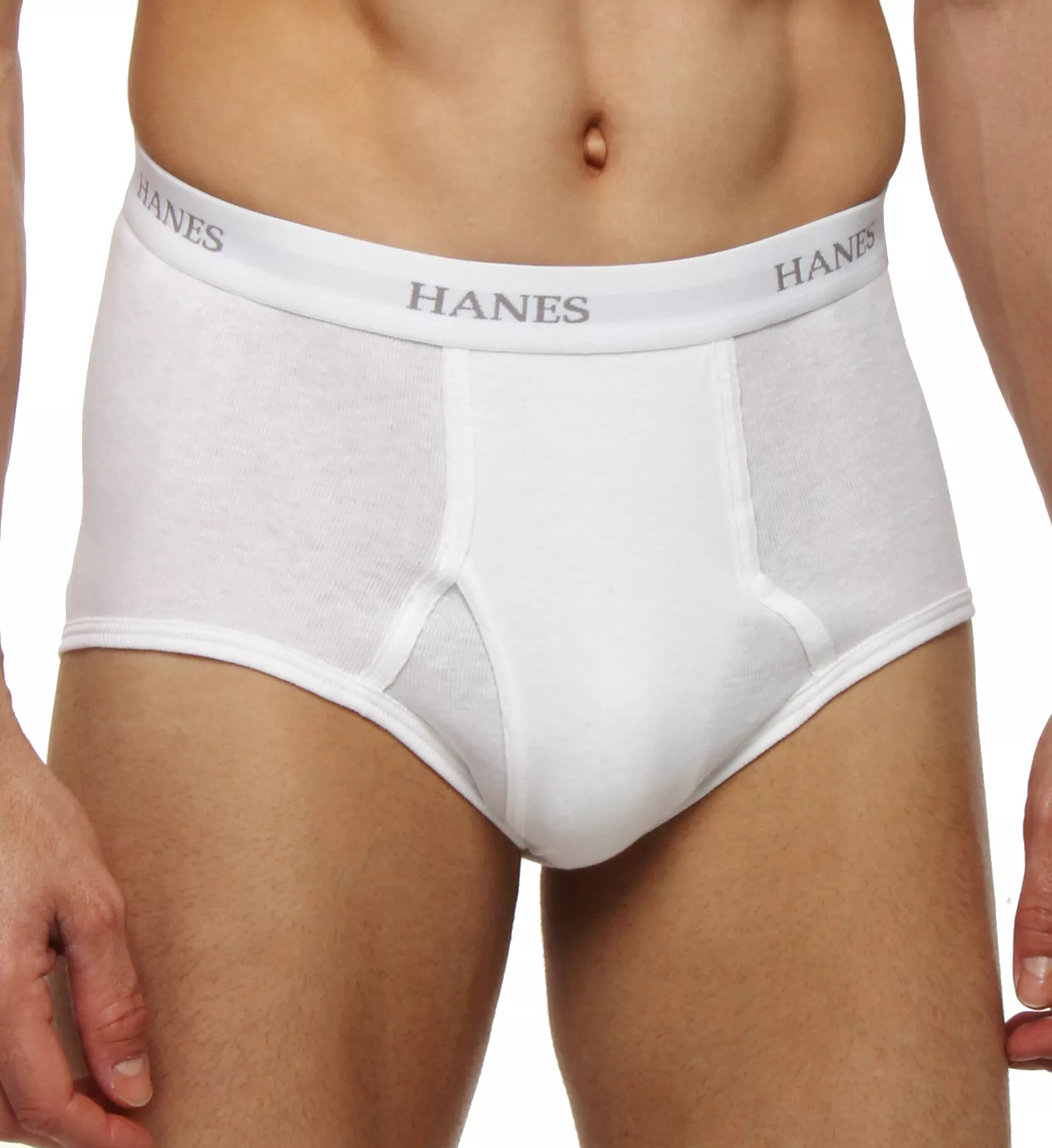 Hanes Men's briefs, classic without tears, multicoloured, medium, pack of 7, White