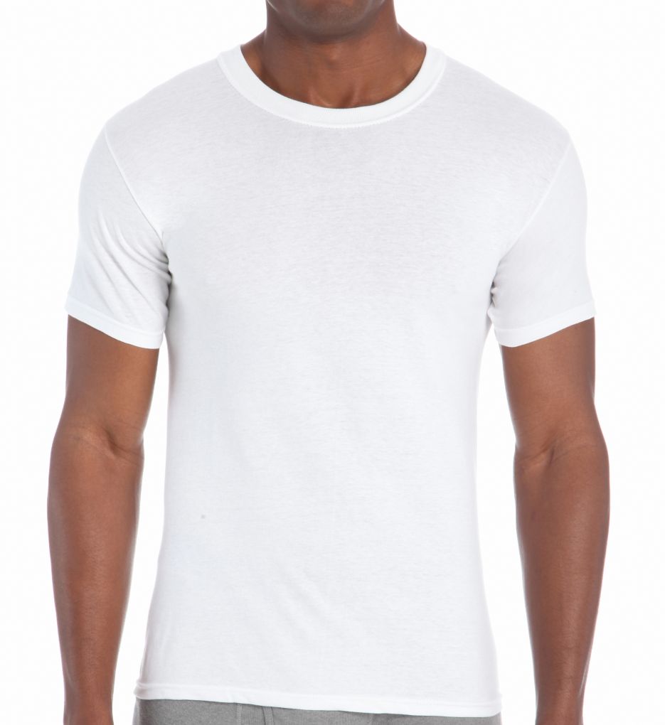 Hanes white crew online neck