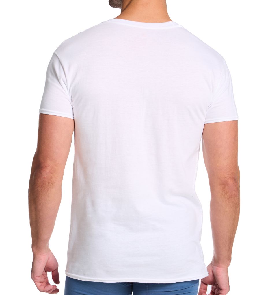 Hanes Ultimate Cotton V-Neck T Shirt - 5 Pack 7880V5 - Image 2