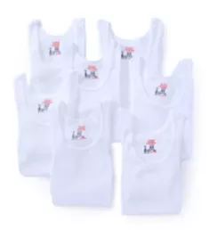 Premium Cotton White A-Shirts - 7 Pack