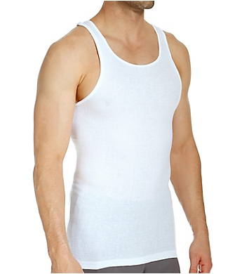 Hanes Premium Cotton White A-Shirts - 7 Pack