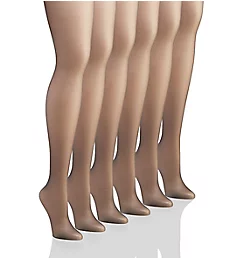 Silk Reflections Non-Control Top Sheer Toe 6 Pack