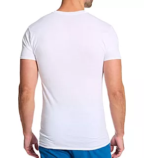 Ultimate Cotton-Poly Dyed Slim Fit Crew - 4 Pack White 2XL