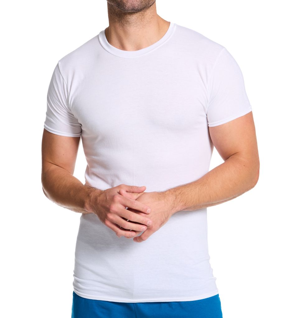 Hanes Ultimate Cotton-Poly Dyed Slim Fit Crew - 4 Pack CSF14 - Image 1