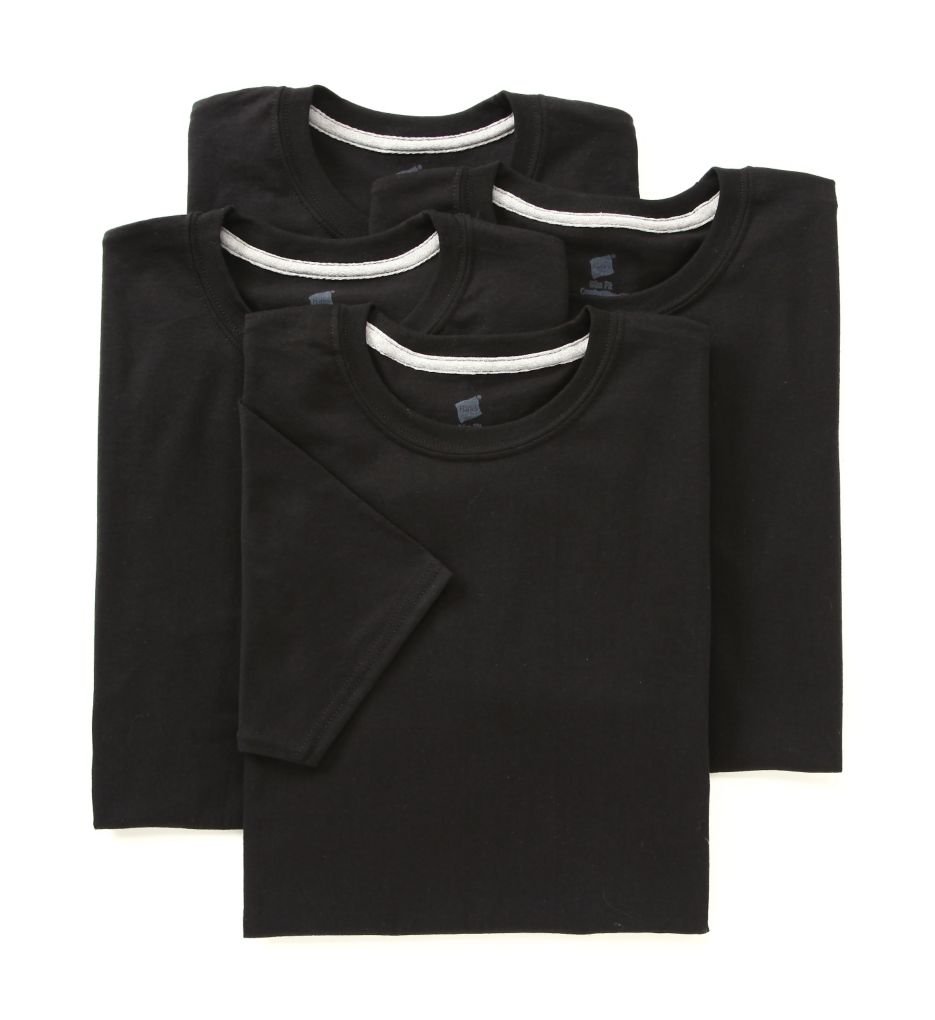 Hanes Ultimate Comfort Blend Mens 4 Pack Short Sleeve Crew Neck Moisture  Wicking T-Shirt