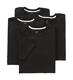 ComfortBlend Slim Fit Crew T-Shirts - 4 Pack BLK S