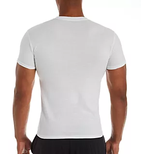 ComfortBlend Slim Fit Crew T-Shirts - 4 Pack WHT M