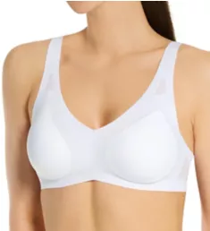 Ultra-Light Comfort V-Neck Wireless Bra White 2X