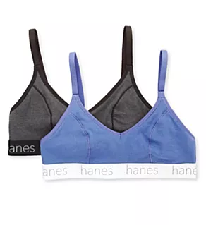 Triangle Bralette - 2 pack Stone Crush Blue/Grey S