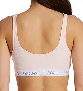 Scoop Stretch Cotton Blend Bralette - 2 pack Banyan Blue/ Lt Buff S