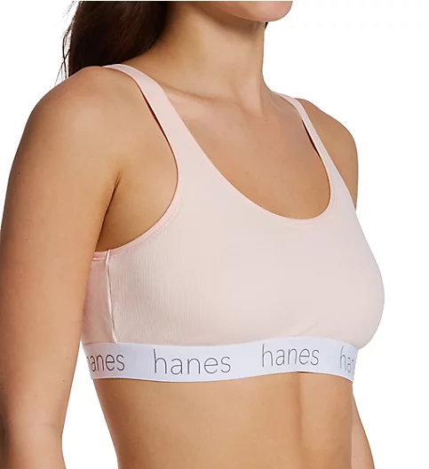 Hanes Scoop Stretch Cotton Blend Bralette - 2 pack DHO102