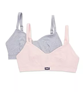 Ultimate Originals Vintage Triangle Bralette -2 PK Concrete/Light Buff 2X
