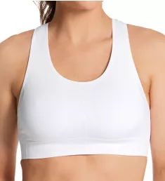 Seamless Racerback Sports Bra True White L