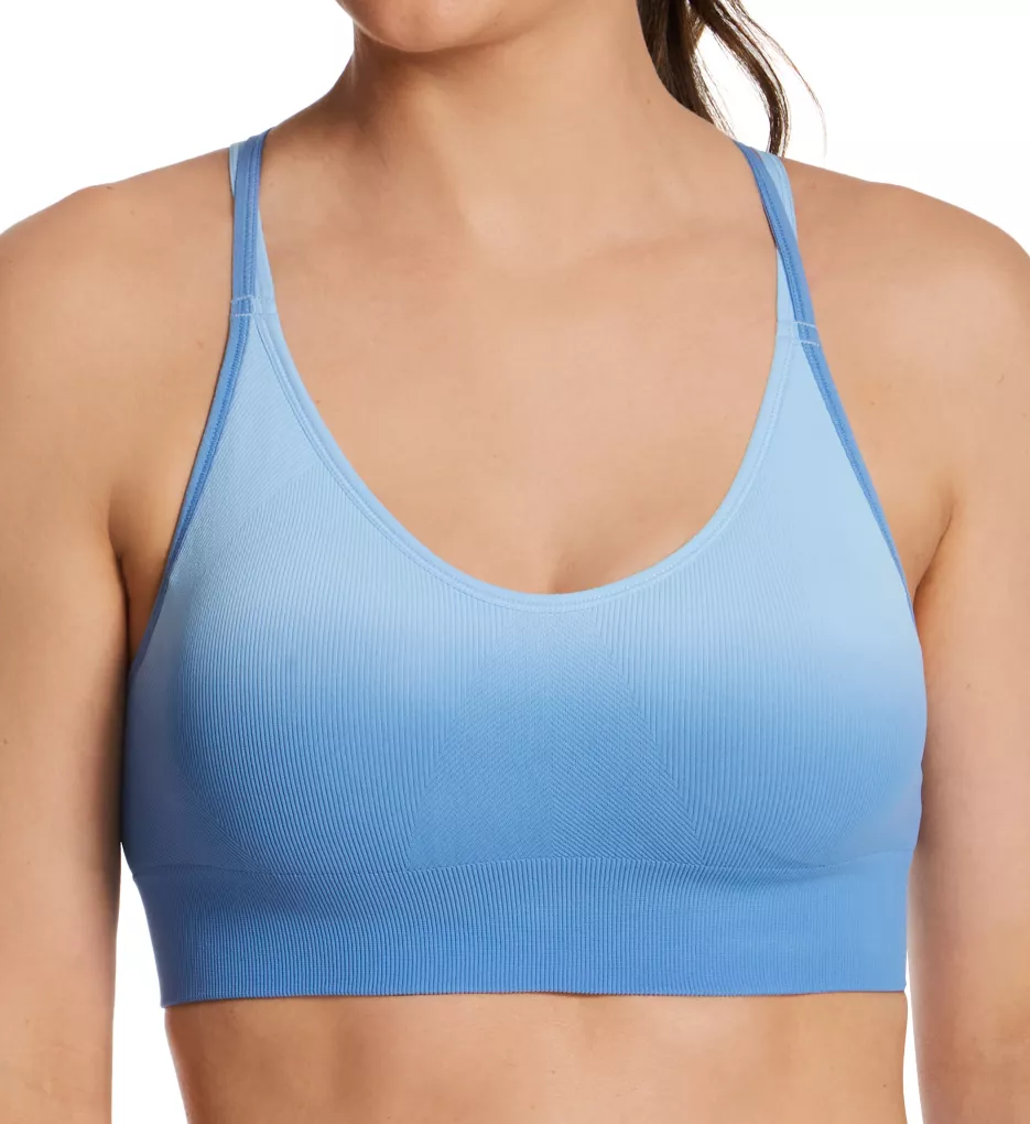 3 New HANES Sport Navy Seamless Foam Racer Back Bra 38c Sports Bra 