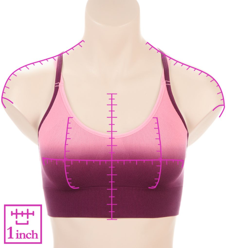 Hanes Seamless Dip Dye Cami Sports Bra DHS104 - Image 3