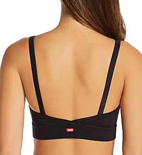 Authentic Longline Scoop Crop Bralette Black XS