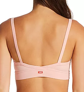 Authentic Longline Scoop Crop Bralette Pink Gleam XS