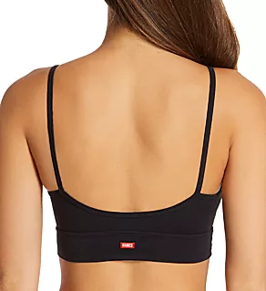 Authentic Longline Triangle Bralette Black M (D/DD)