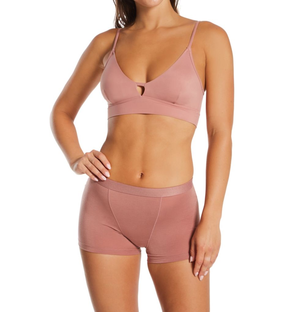 Hanes Authentic Longline Triangle Bralette Earthen Tan S  - Image 5