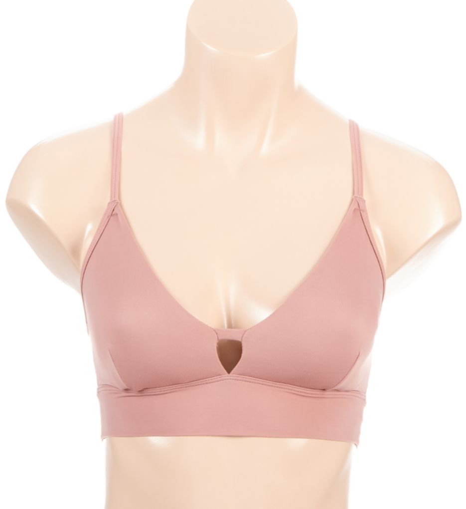 Hanes Authentic Longline Triangle Bralette Earthen Tan S  - Image 1