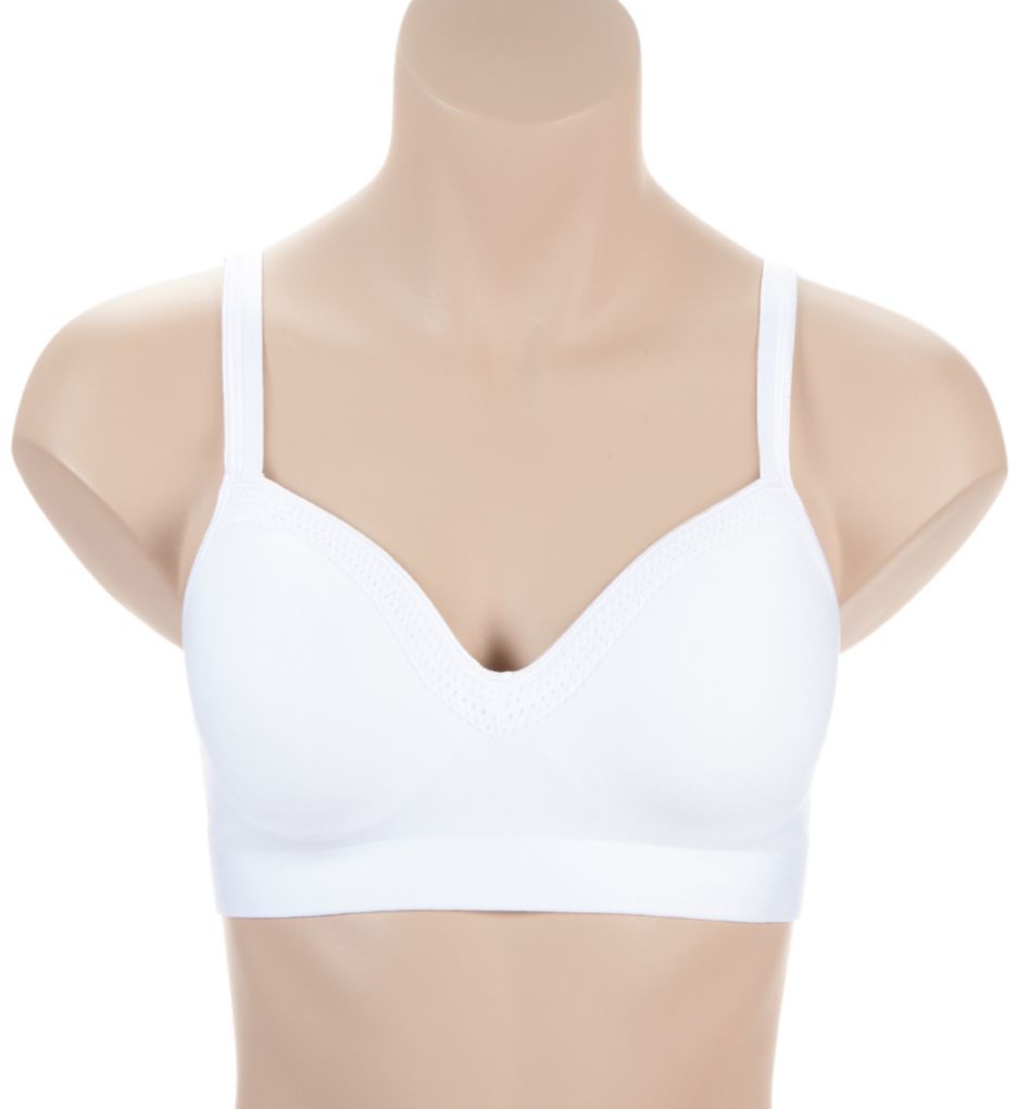 Hanes Women's Comfort Flex Stretch Cotton Bra White White Size