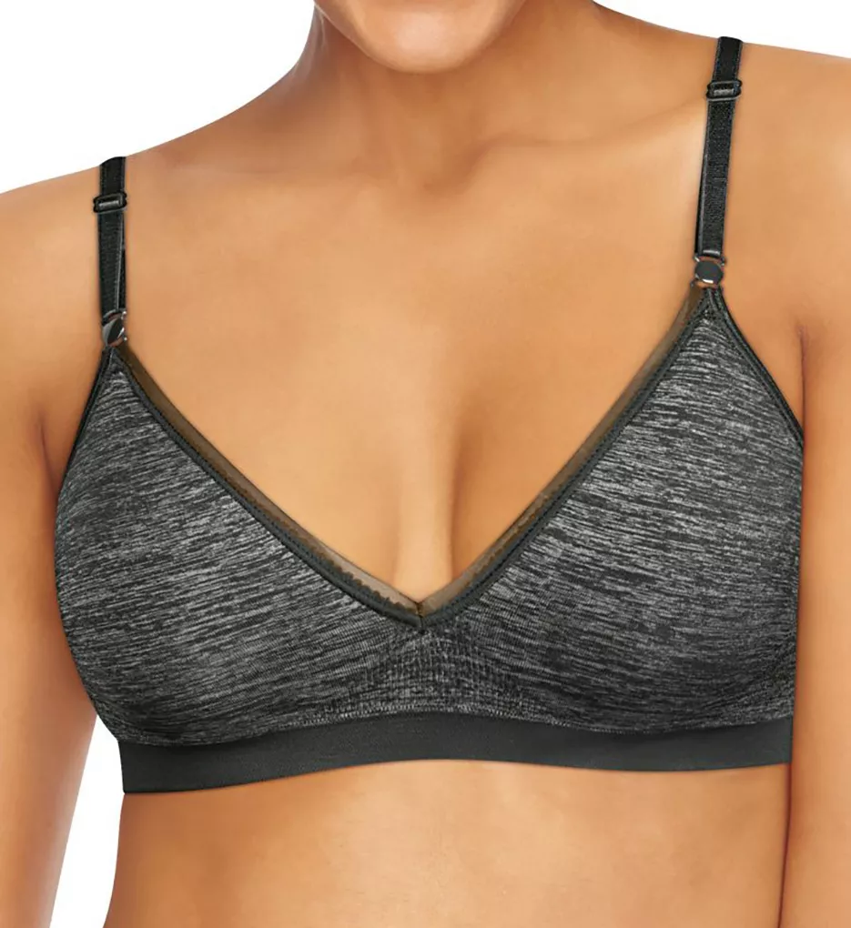 Champion Women's Heritage Cotton Strappy Bralette Ch50as In Navy Logo  Oxford