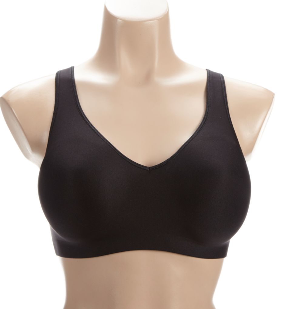 Hanes Women's Full Coverage SmoothTec Band Unlined Wireless Bra G796 -  Black L 1 ct