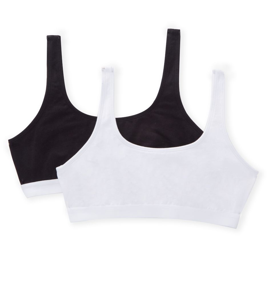 Comfy Cotton Stretch Unlined Wirefree Bra - 2 Pack-cs2