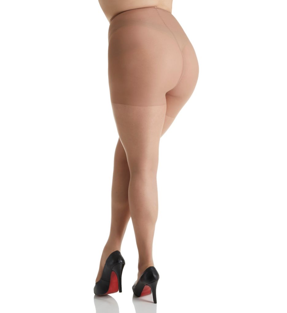 Curves Silky Sheer Plus Size Control Top Pantyhose