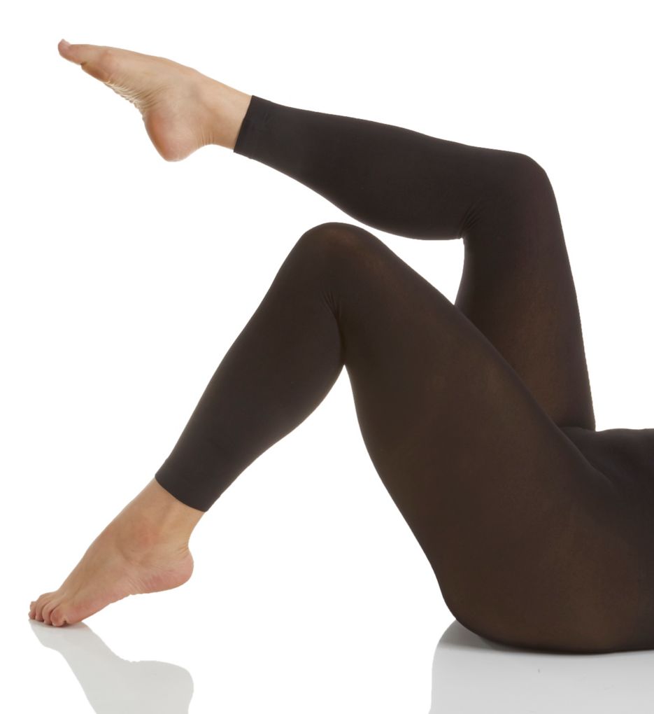 6x Women's Ladies Footless Tights Stockings Pantyhose Leg Hosiery Thermal  Black