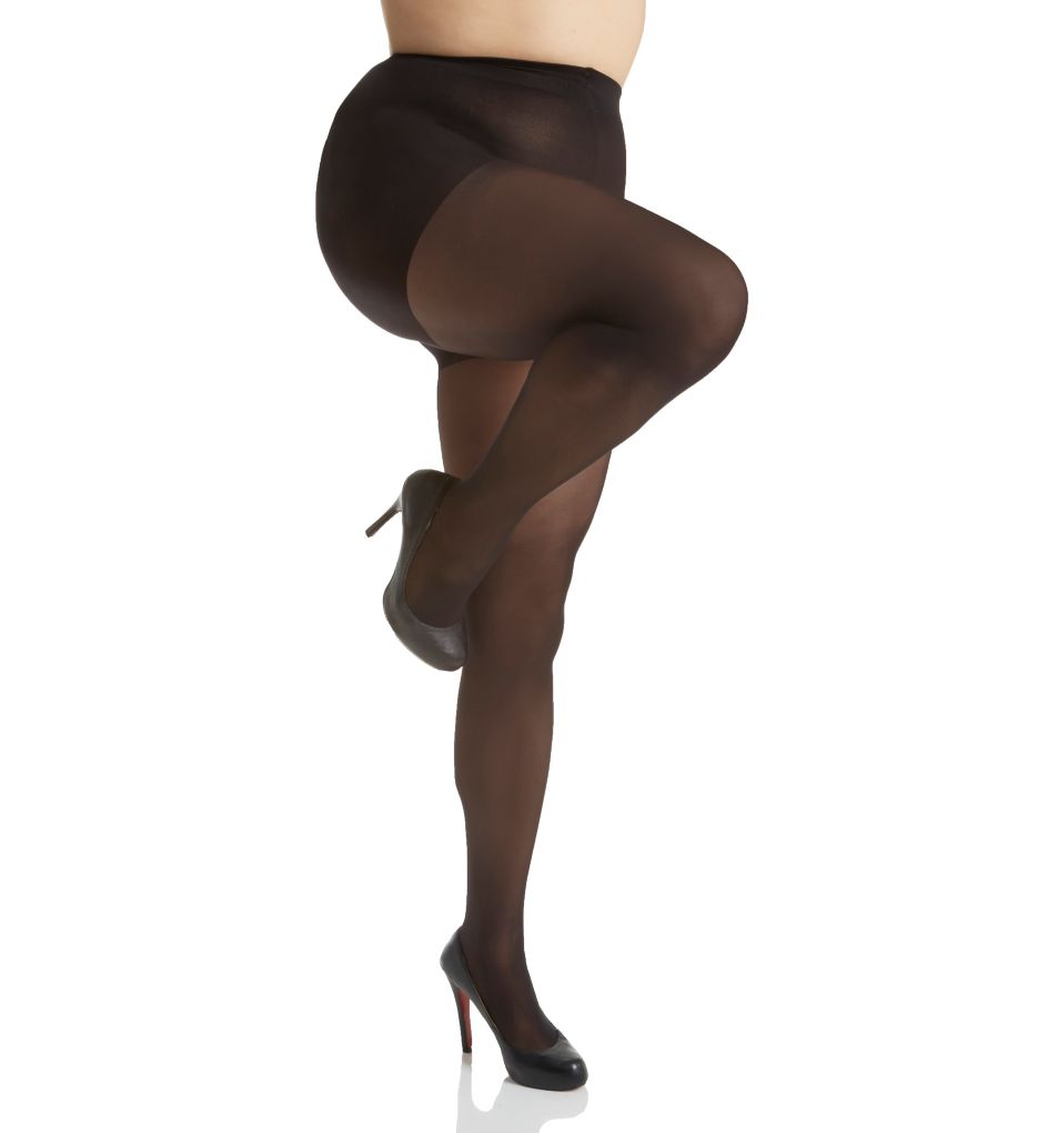 Curves Plus Size Sheer Control Top Tights